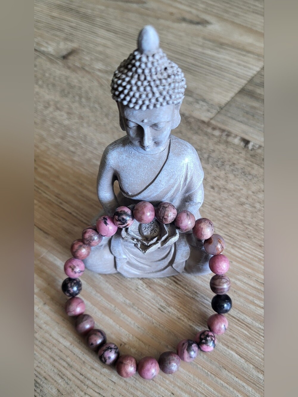 💗 Rhodonite Beaded Bracelet 💗